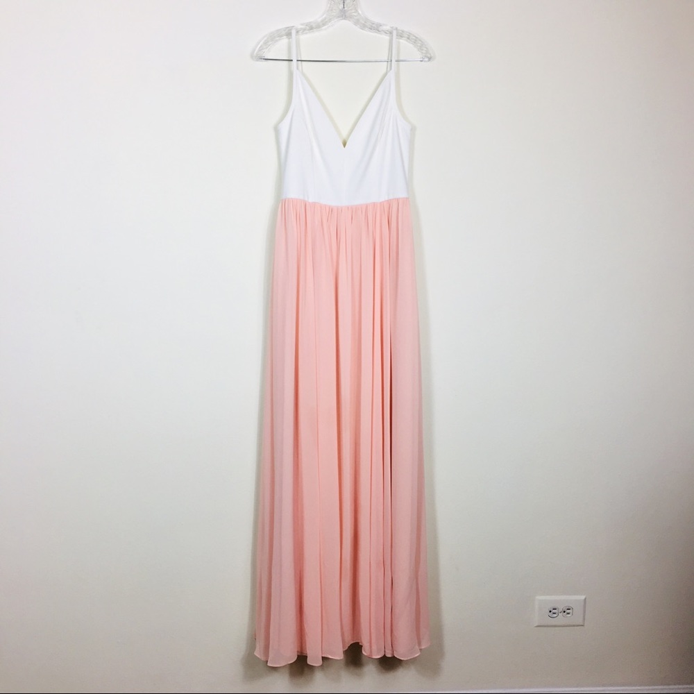 BHLDN Karlie Blush Pink Chiffon Maxi Dress Size 4 - Picture 3 of 8